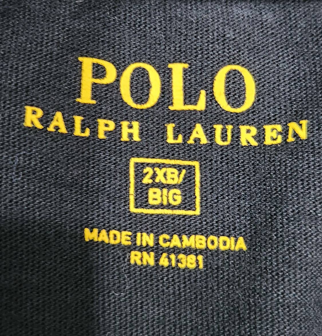 폴로 랄프로렌 블랙 V넥 반팔 티셔츠 2XL 상품이미지3