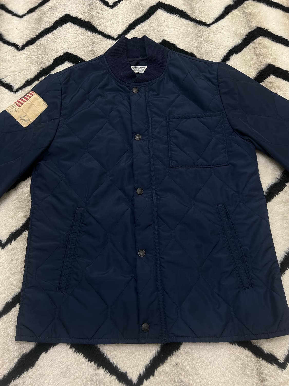 [S]폴로진스 오버핏 퀄팅 블루종 자켓/네이비 상품이미지2