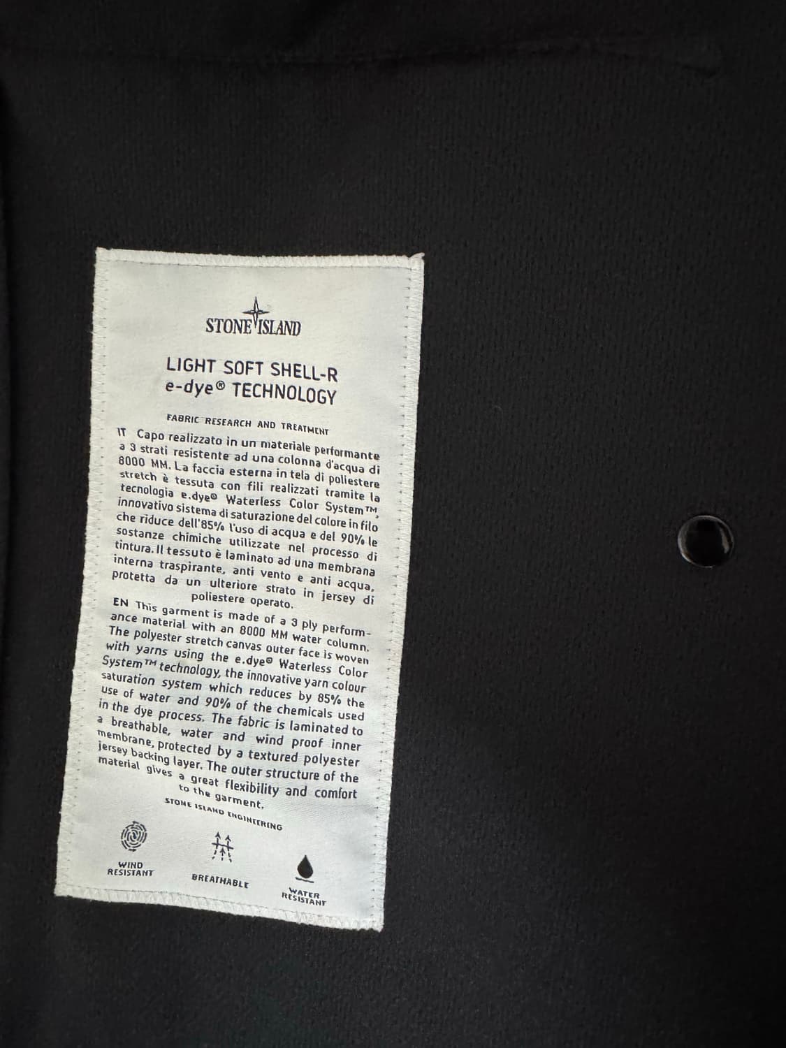 [새상품급][정품]스톤아일랜드 블랙 후드 소프트쉘 자켓 xl 상품이미지6