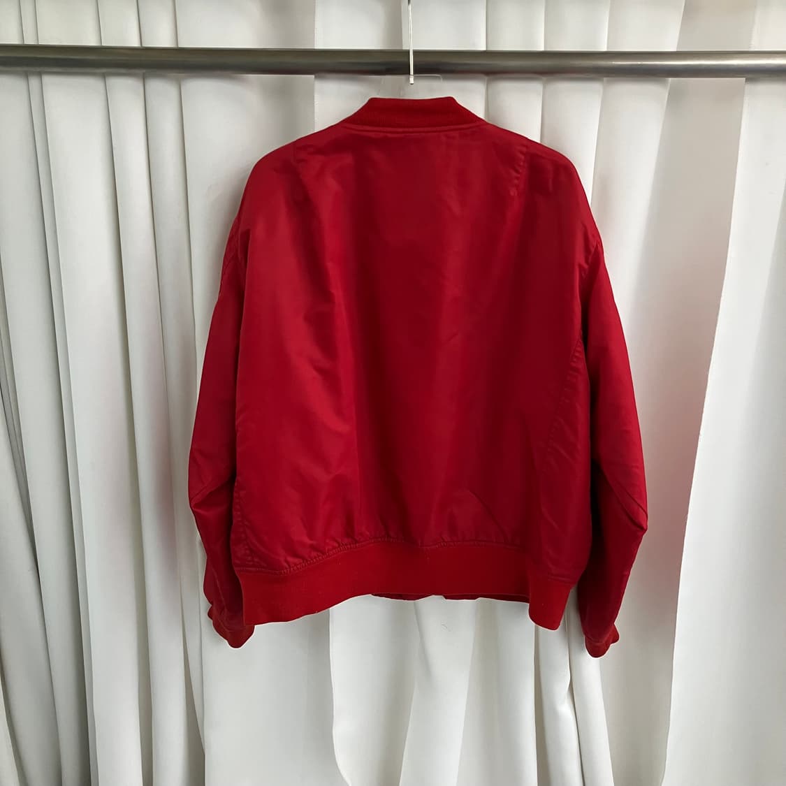 90's 폴로 랄프로렌 레드 봄버 자켓 L 상품이미지2