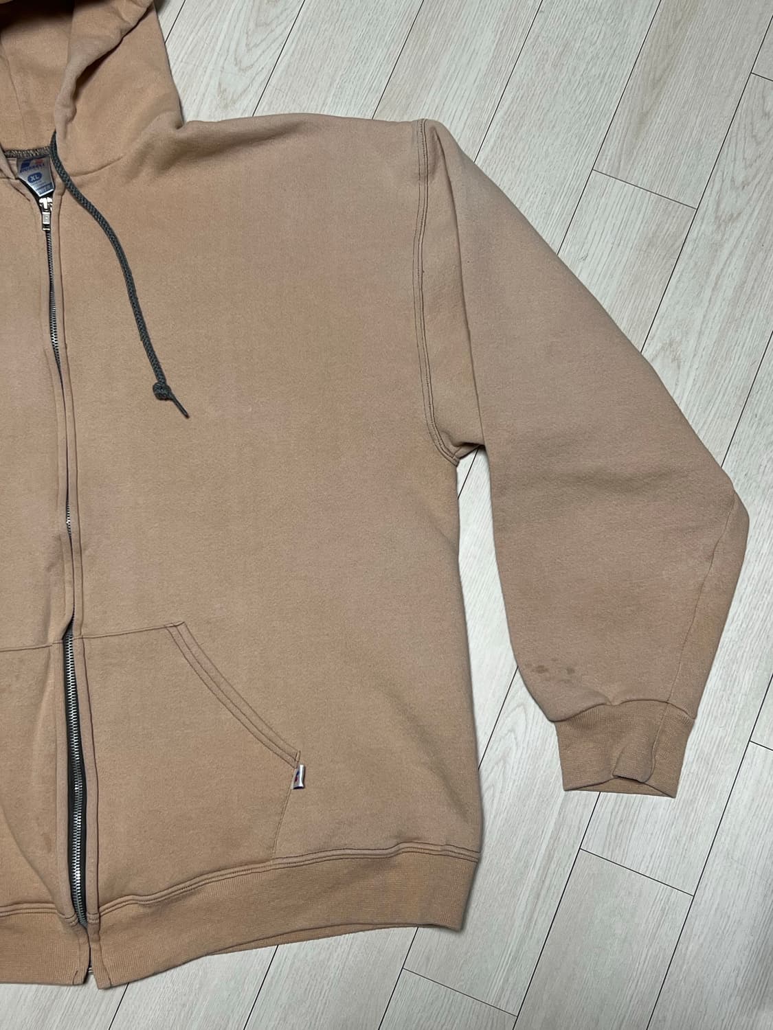 90s러셀후드짚업 스킨샌드베이지 XL사이즈 상품이미지3