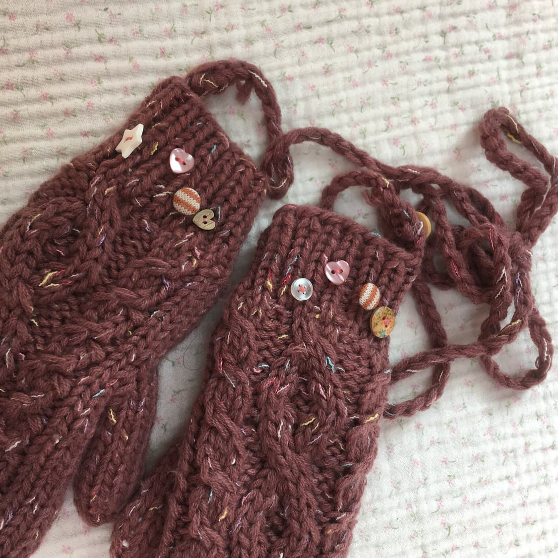 JPN/ 핸드메이드 꽈배기 뜨개 벙어리 장갑 모리걸벙어리장갑 상품이미지4