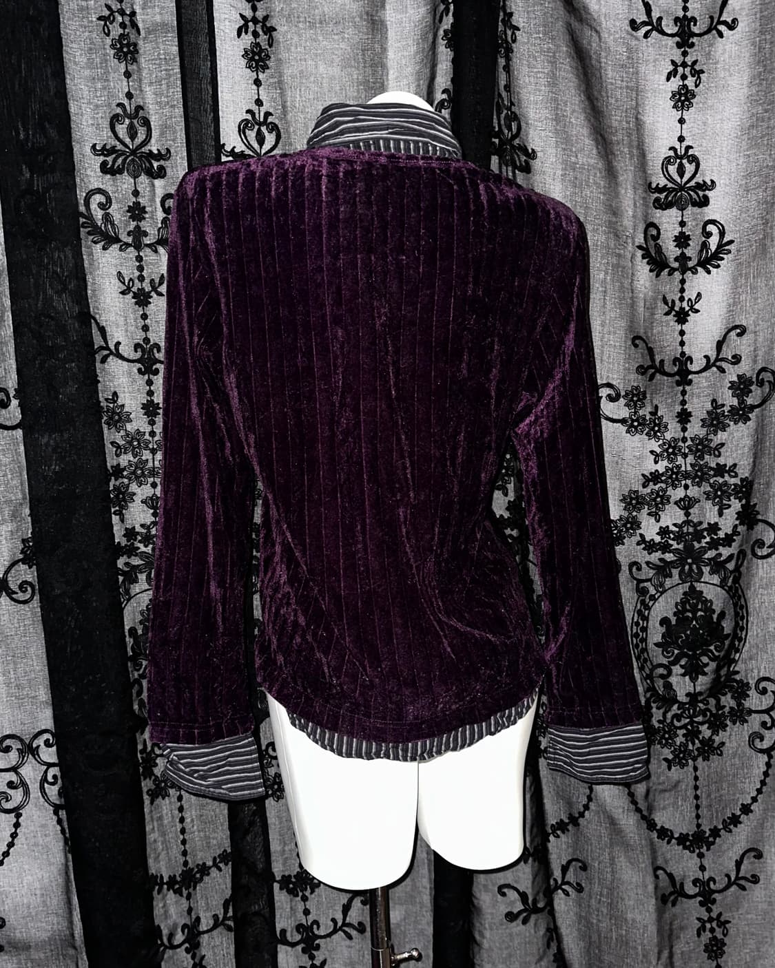 Shirt-layered Velvet Long-sleeve 상품이미지3