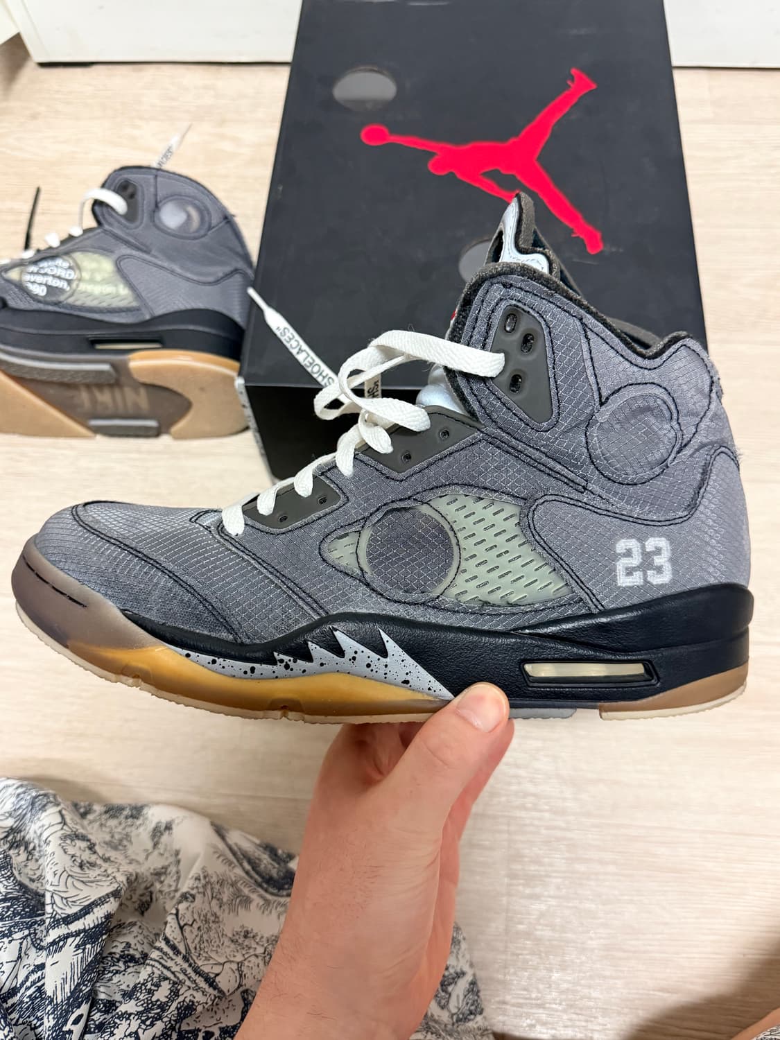 나이키 오프화이트 조던5 모슬린 280  상품이미지4