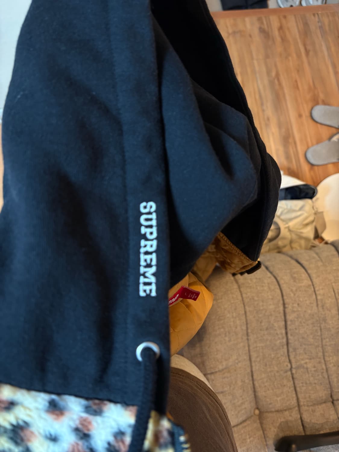 슈프림 플리스 집업 후드 레오파드 L size 상품이미지4