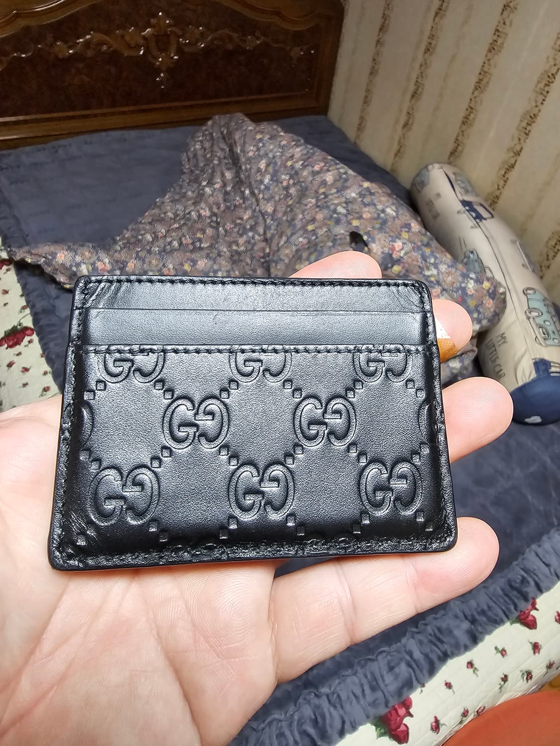 (정품) 구찌 시그니처 GG 로고 카드지갑/남녀공용/검정/개인 상품이미지3