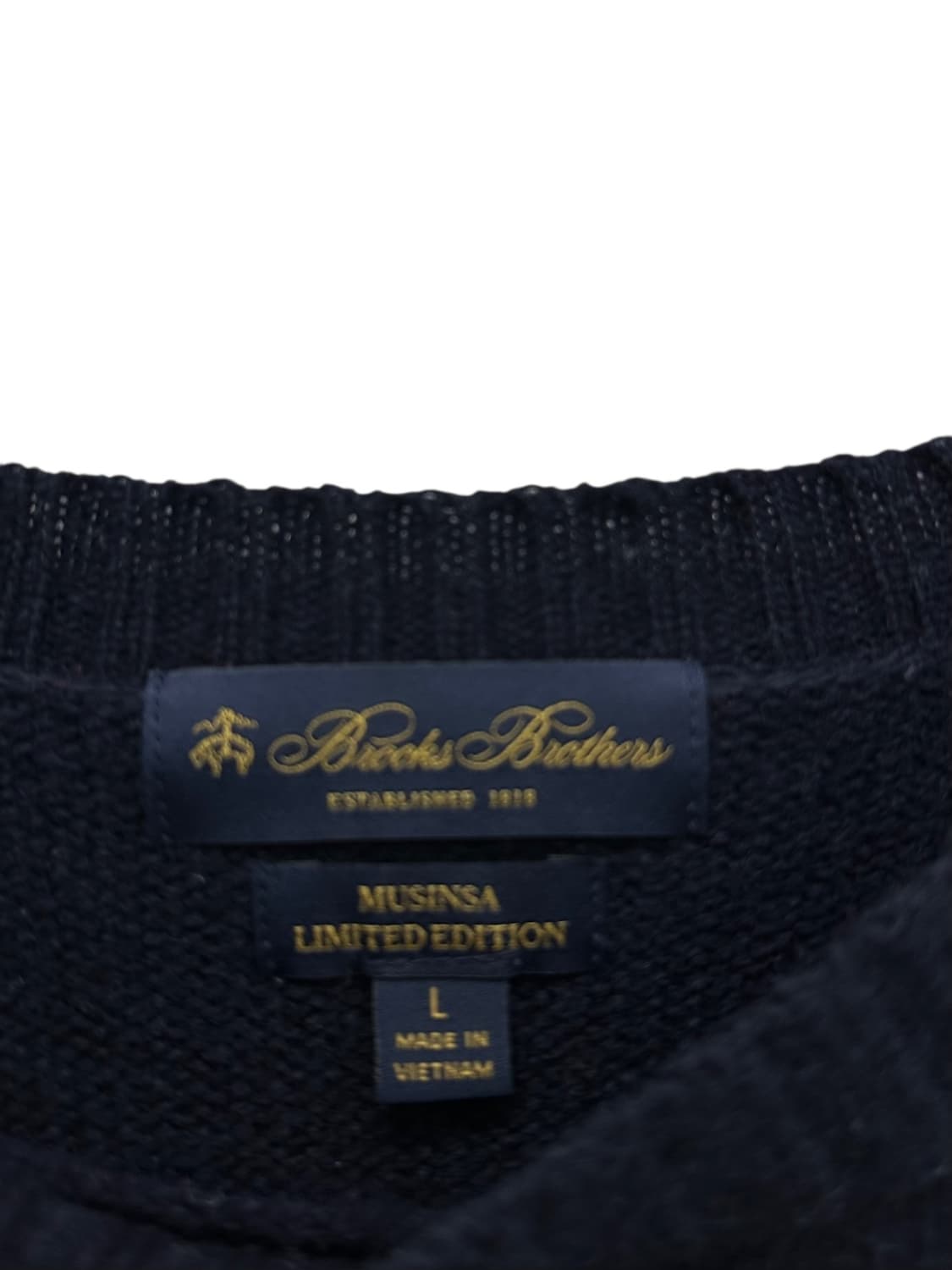 브룩스브라더스 무신사 에디션 울니트 네이비 (L)  상품이미지7