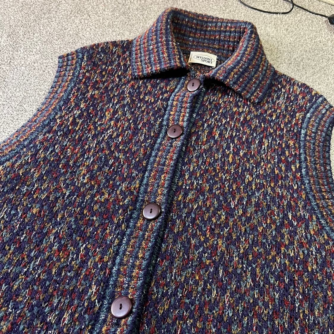 미쏘니 스포츠 울 니트 베스트 상품이미지2