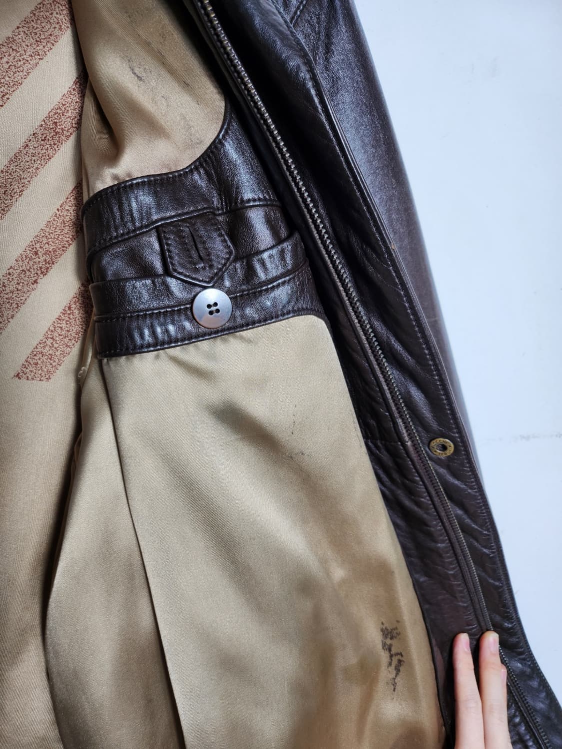 빈티지 브라운 가죽 자켓 상품이미지8