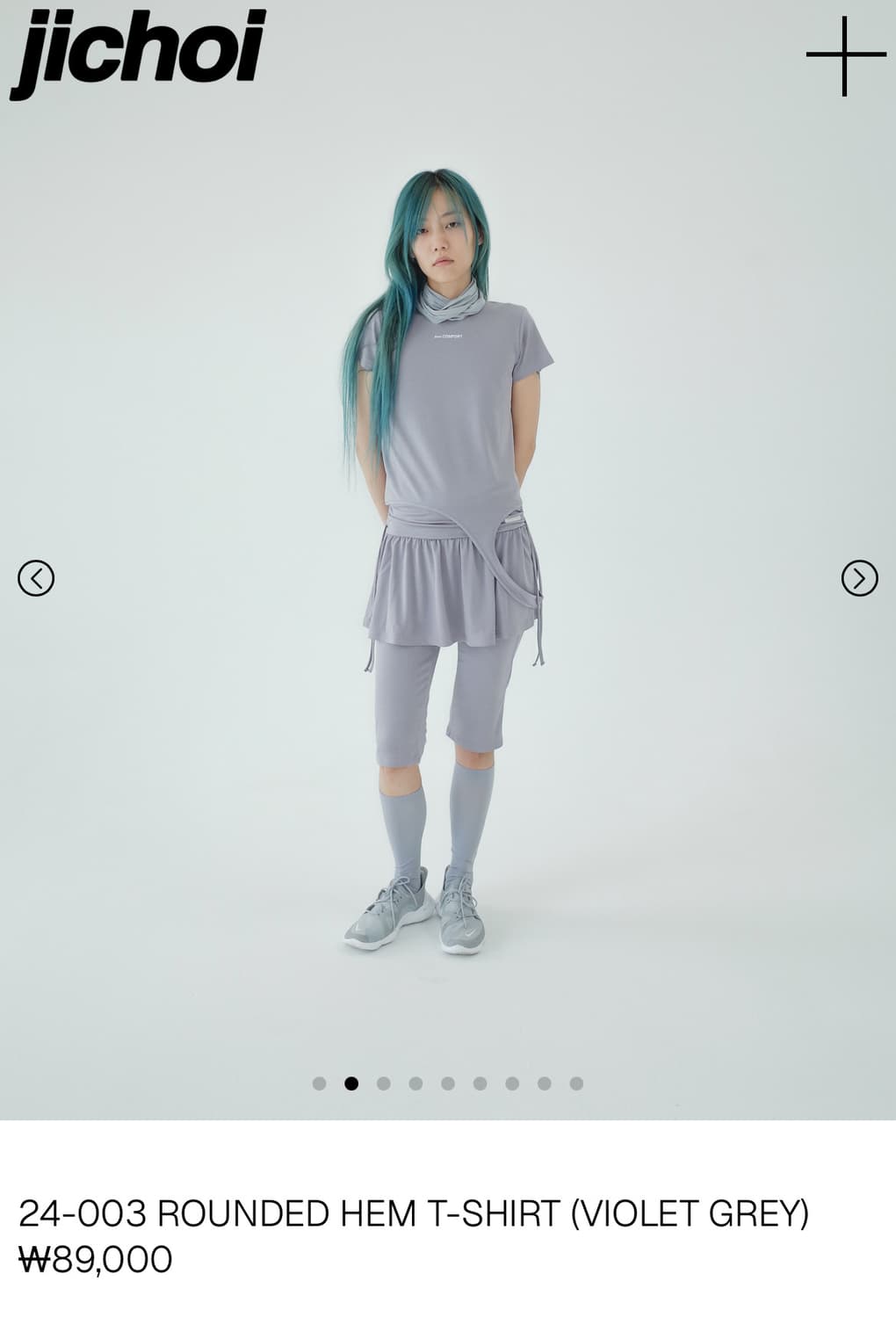 지초이 24-003 ROUNDED HEM T-SHIRT 상품이미지2