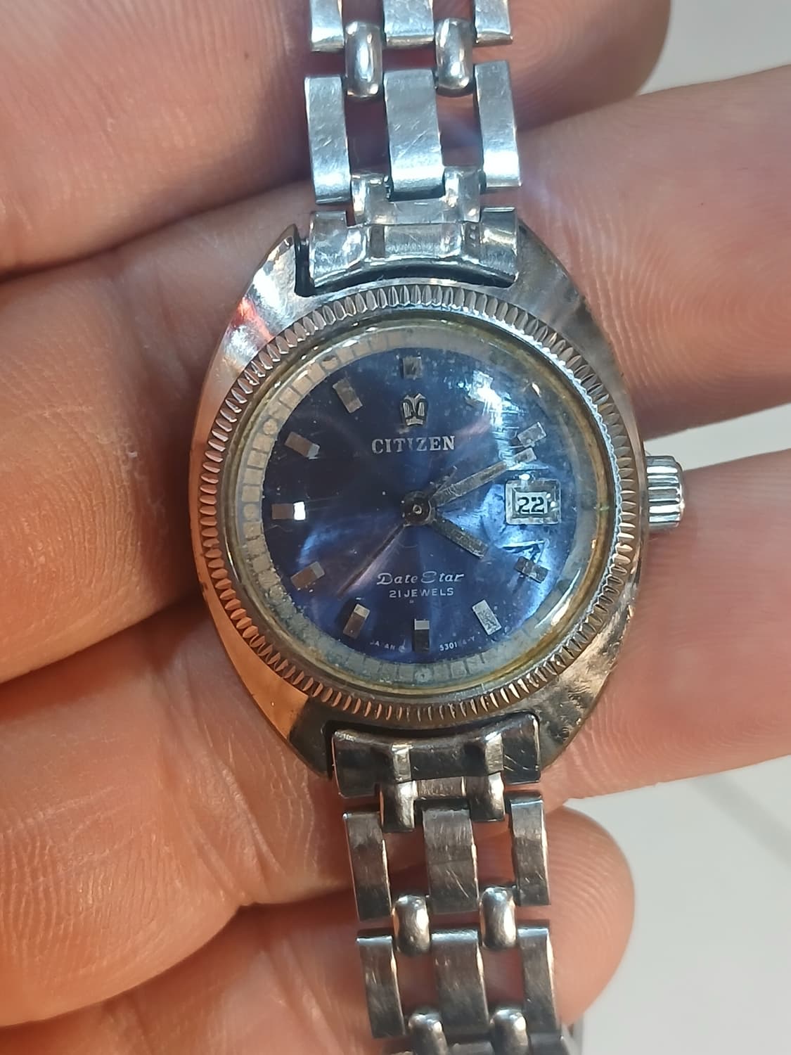 빈티지 시티즌 DATE STAR 21석 여성용수동시계 상품이미지2