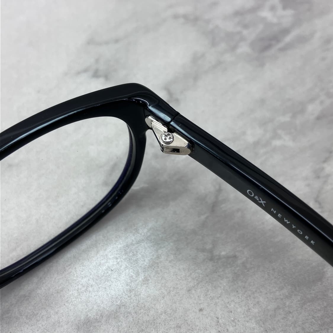 C95 O&X NEW YORK 블랙 오벌 뿔테 안경 상품이미지3
