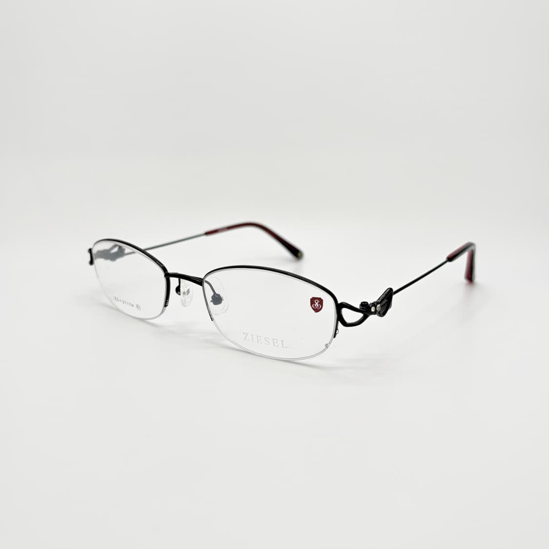 ZIESEL 큐빅 블랙 사각 반무테 상품이미지1