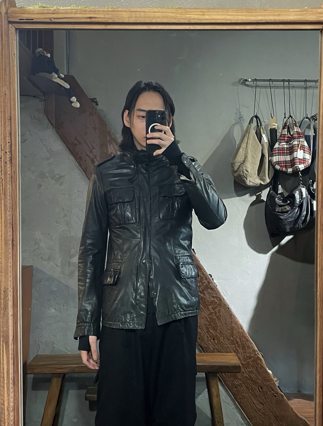 시시 M-65 레더 자켓 상품이미지2