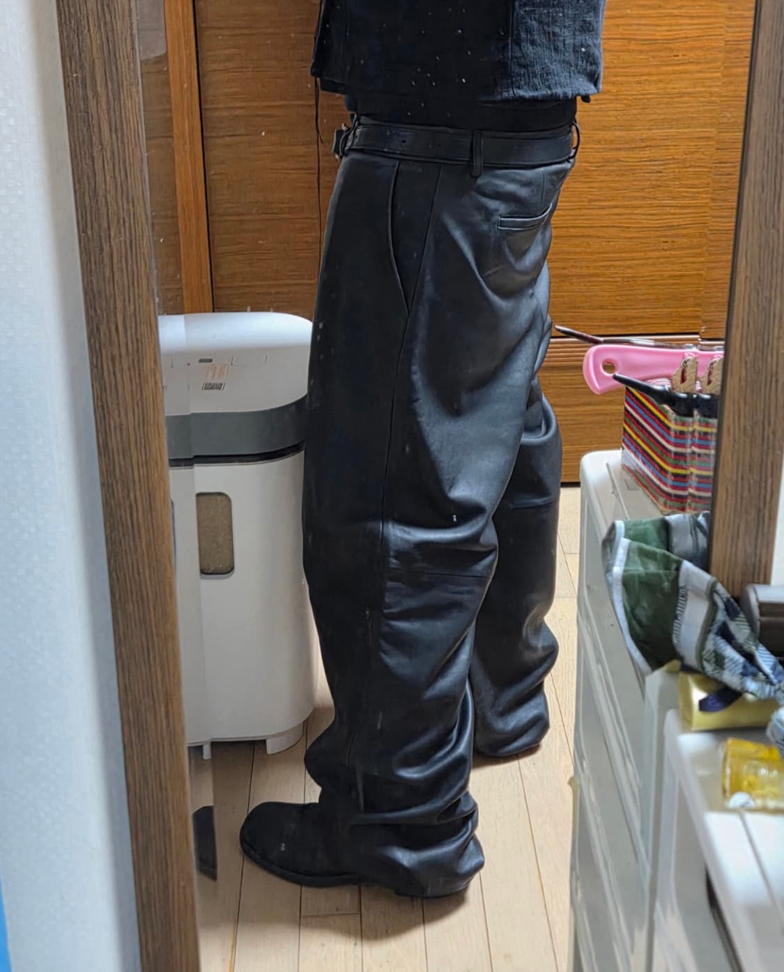 34) 슈프림 램스킨 레더팬츠 상품이미지1