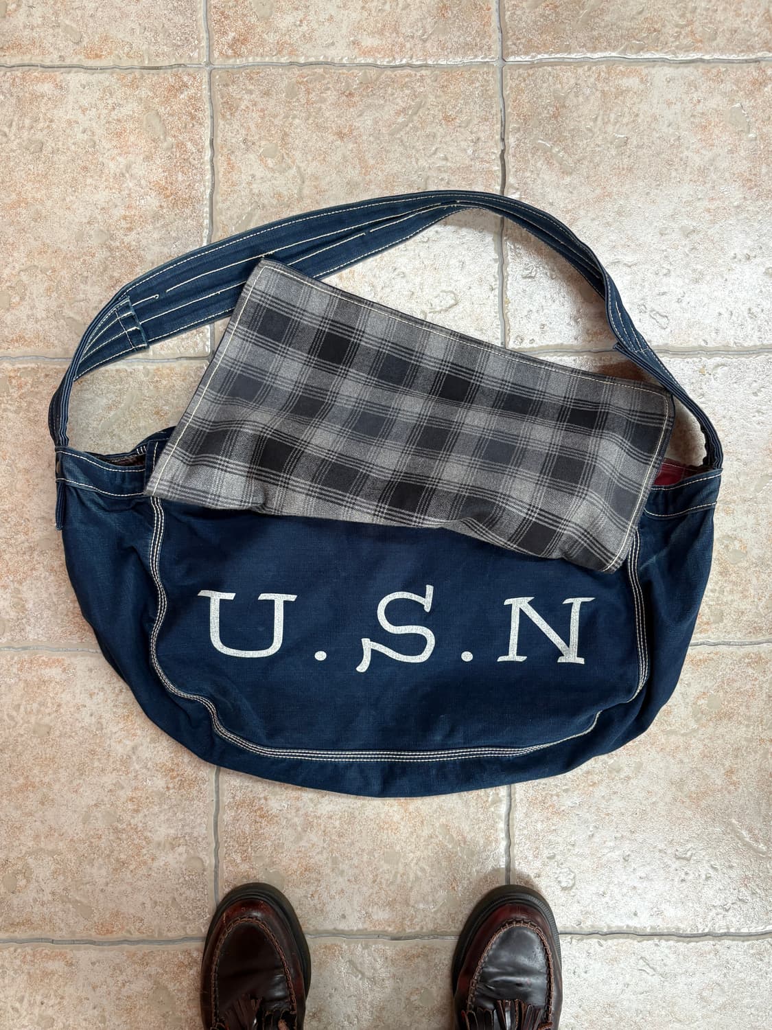 Jerado canvas messenger bag USN 상품이미지2
