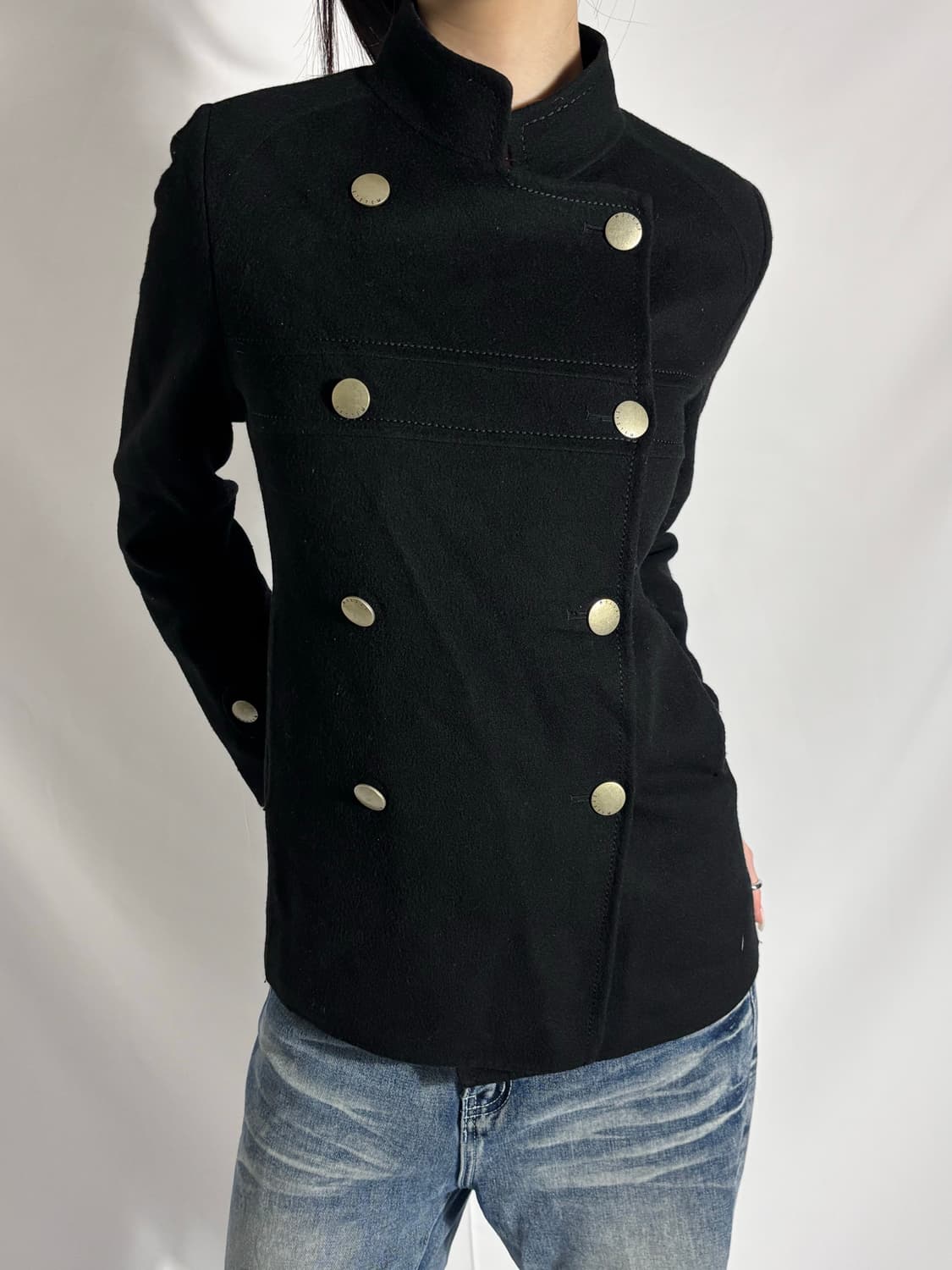 System Slim Double Breasted Coat 상품이미지1