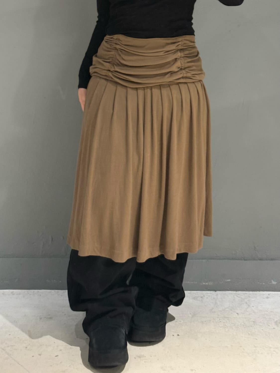 hirring detail pleats line skirt  상품이미지3