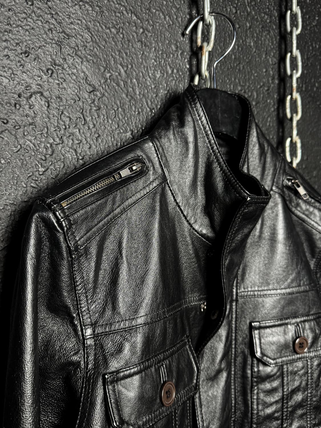 Japanese Multi Pocket Leather Jacket 상품이미지7