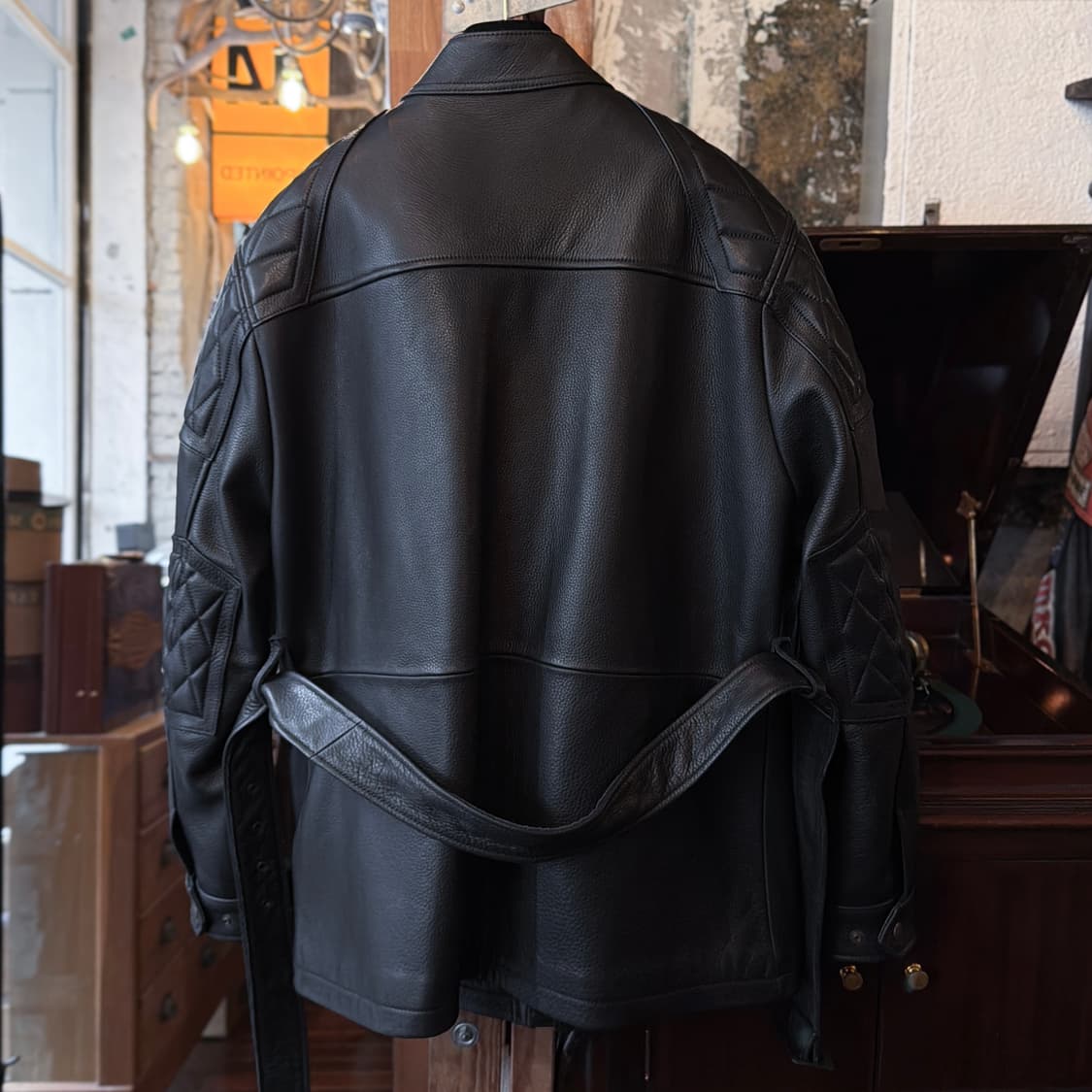Veluokldly 송아지 가죽 레더 바이커 자켓 상품이미지4