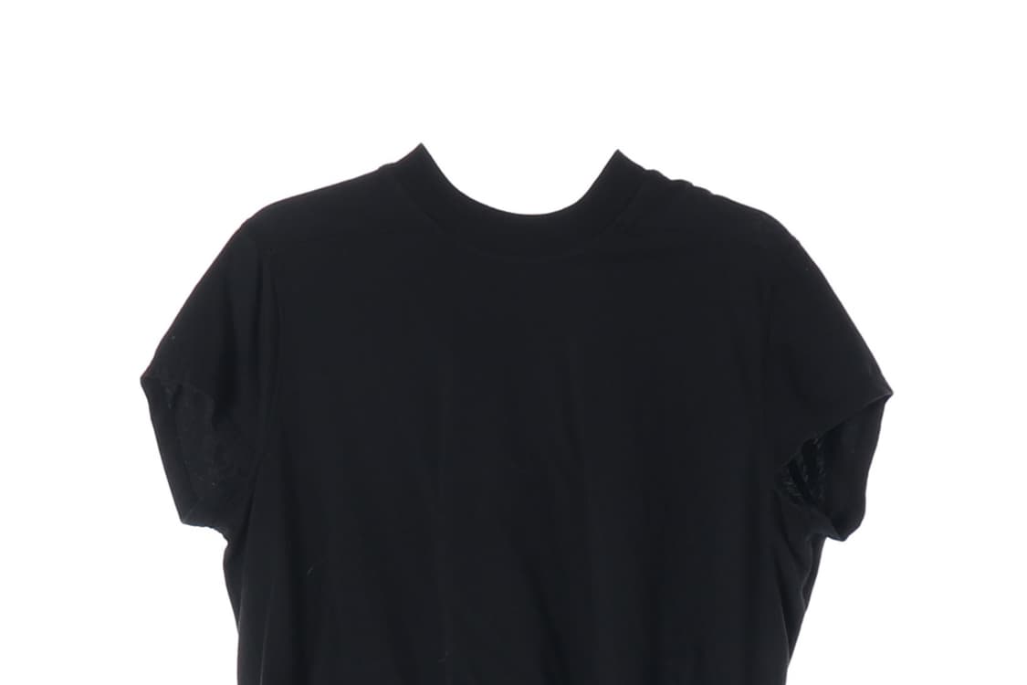 (새상품)[XS]릭 오웬스 블랙 롱 스트랩 반팔 크롭 티셔츠
 상품이미지2