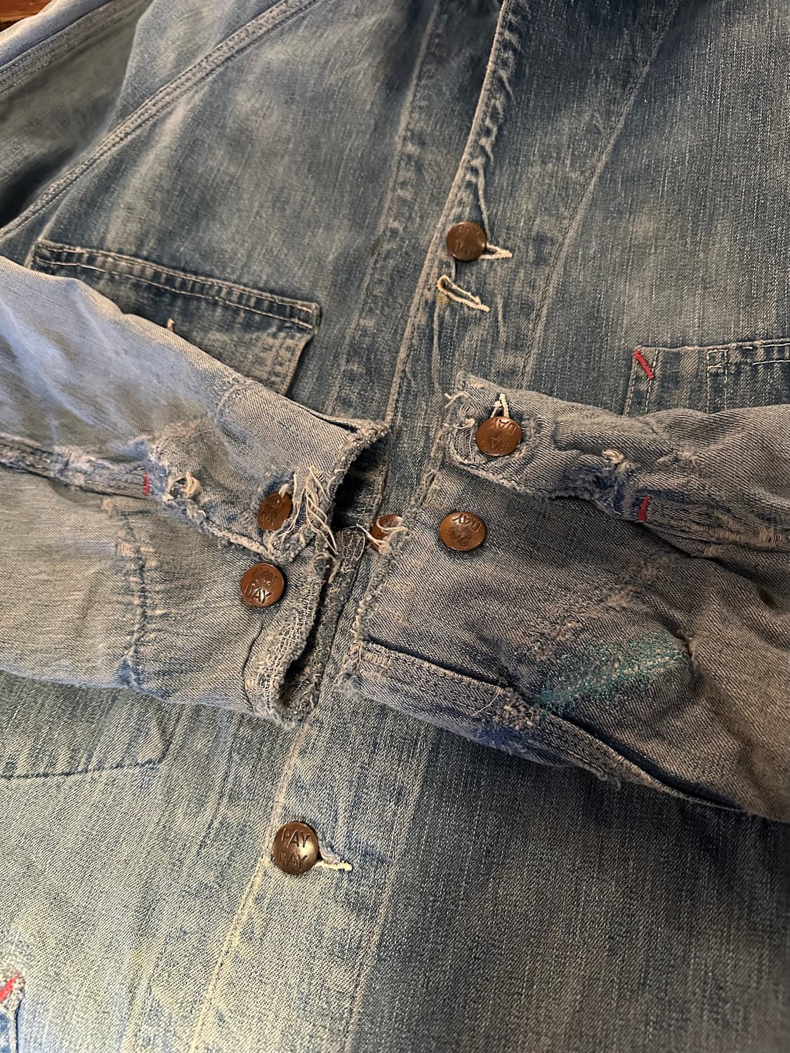 50s USA 빈티지 JC Penney Pay Day 데님 커버올 자켓 상품이미지7