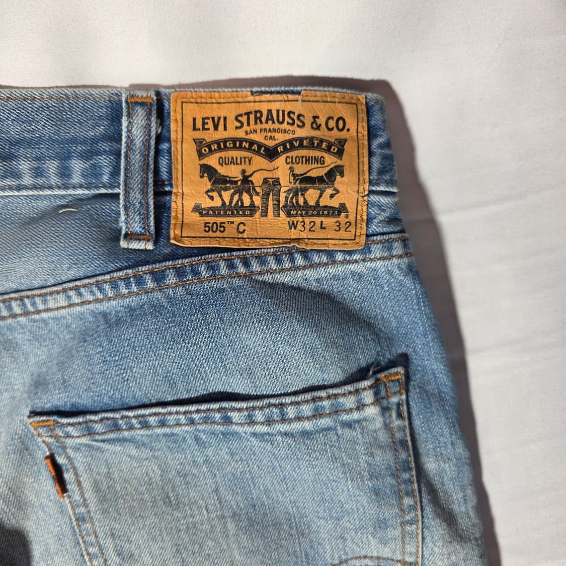 [W32L32]리바이스 505C 리워크 오렌지탭 데님팬츠 상품이미지6