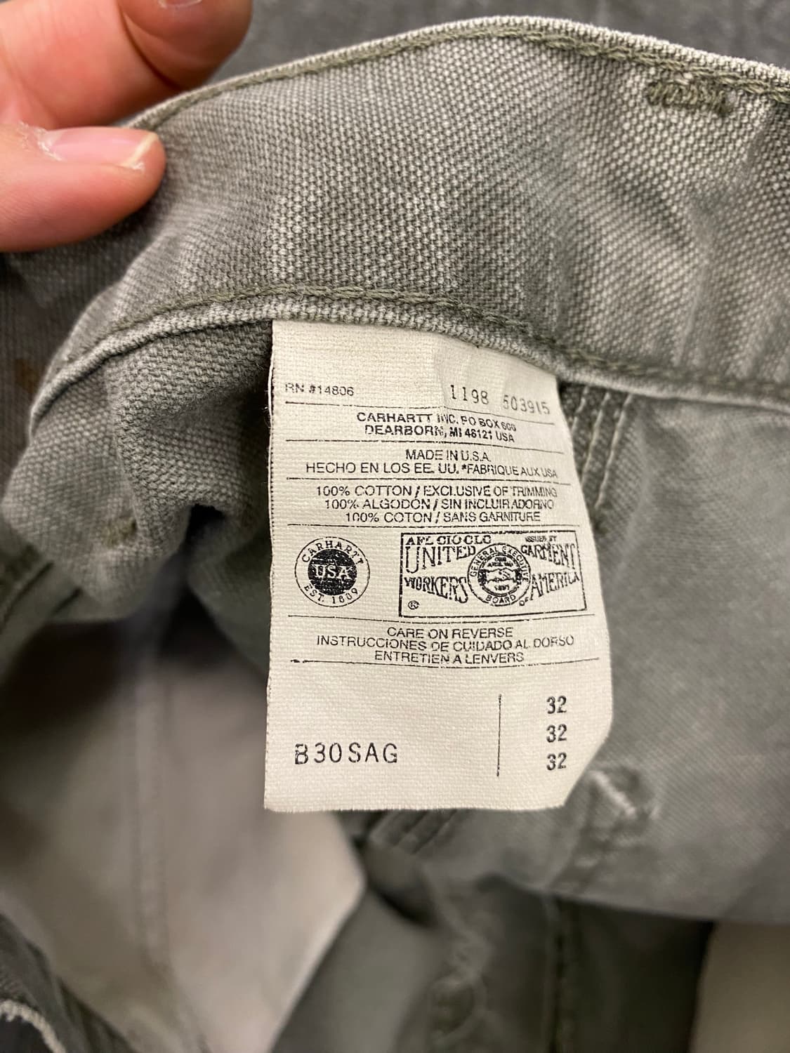 90‘s Carhartt 칼하트 카펜터 쇼츠 상품이미지7