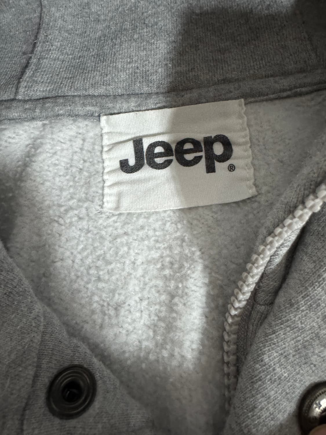 여성 지프 JEEP 귀여운 베어 포켓 반집업 기모 후드티 상품이미지3