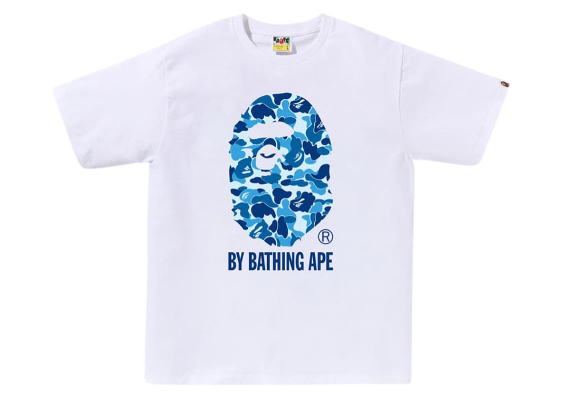 베이프 카모 바이 베이싱 반팔 화이트 블루카모 상품이미지1