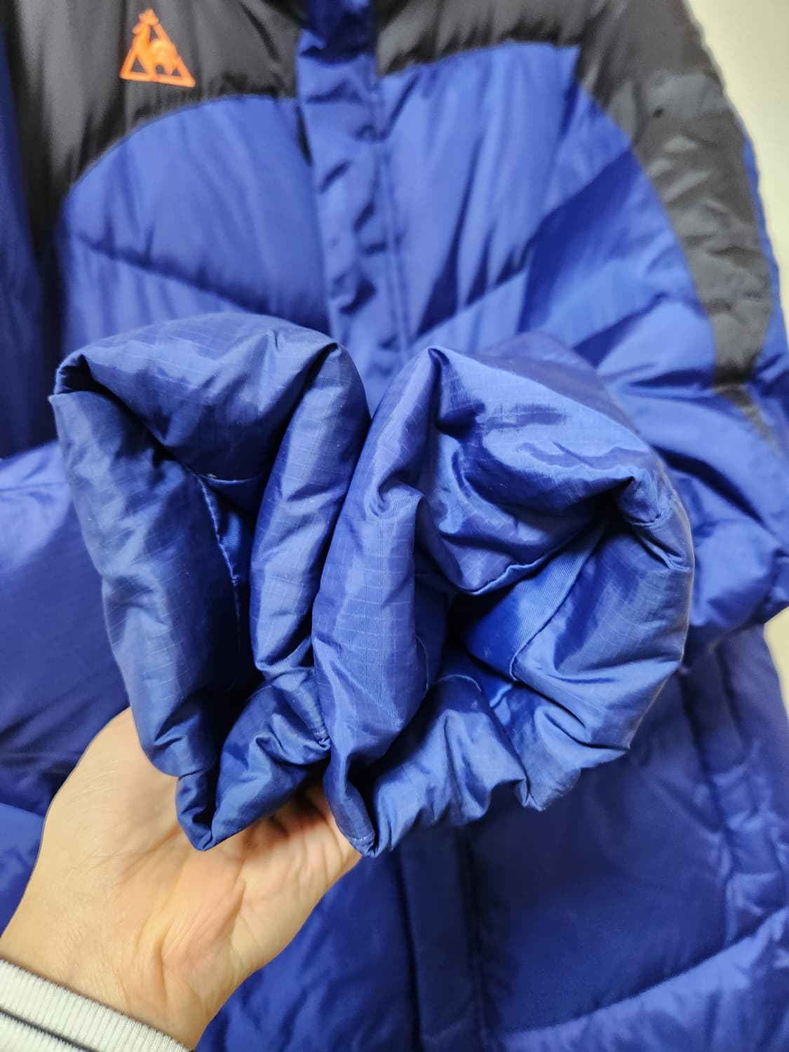 르꼬끄 블루/블랙 덕다운 롱패딩 105 상품이미지7