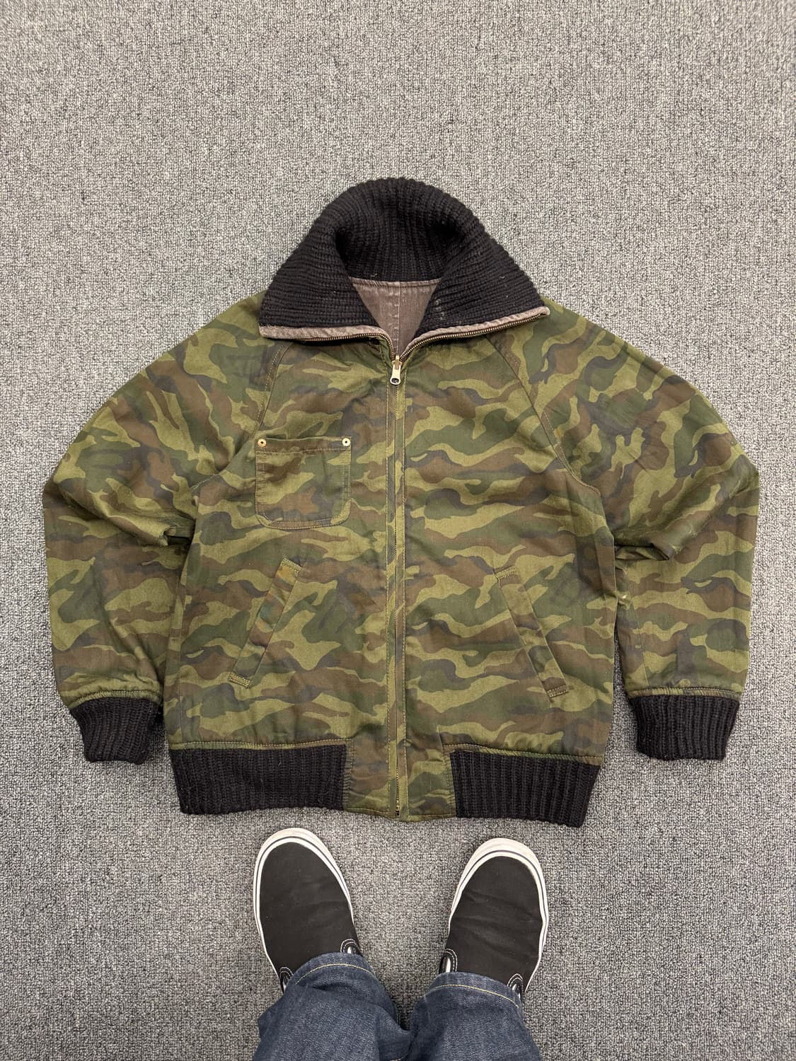 SM2 빈티지 여성 리버시블 카모 니트 점퍼 상품이미지1
