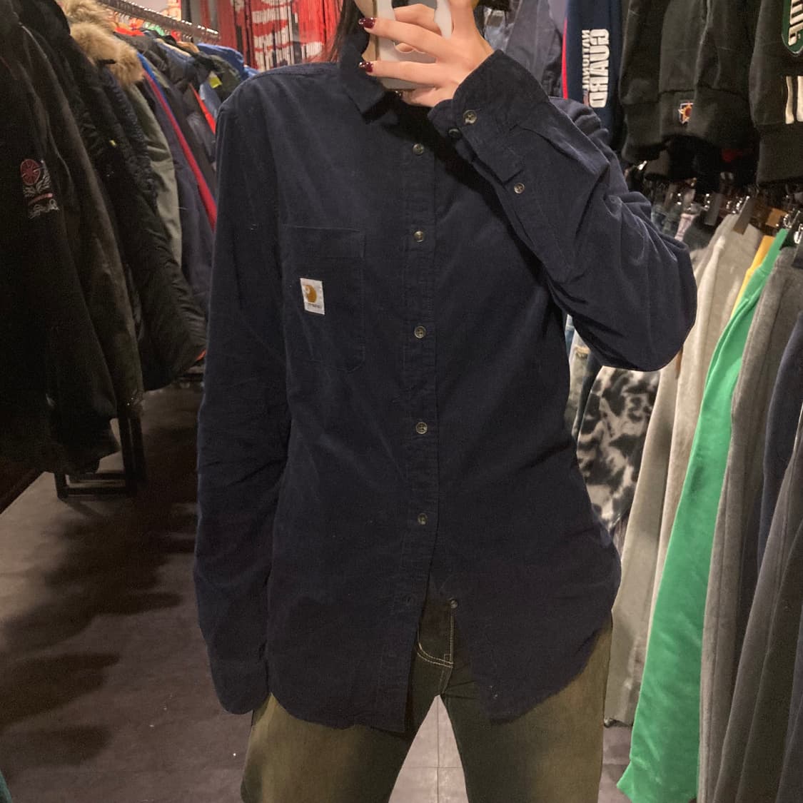 [IM] 칼하트 코듀로이 긴팔셔츠 네이비 상품이미지4