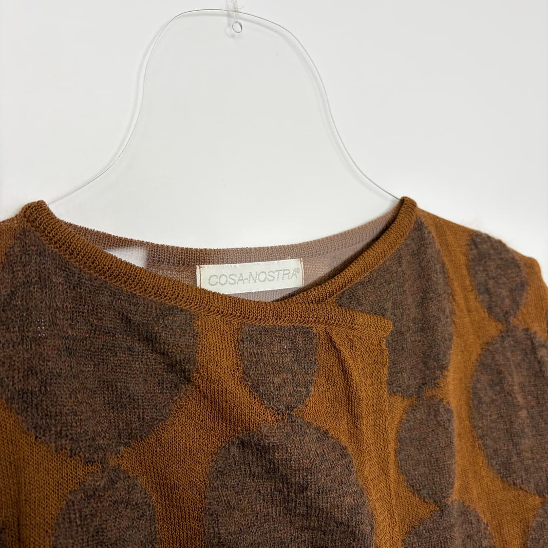  Cosa nostra 코사 노스트라 도트 패턴 오픈 니트 가디건 상품이미지2