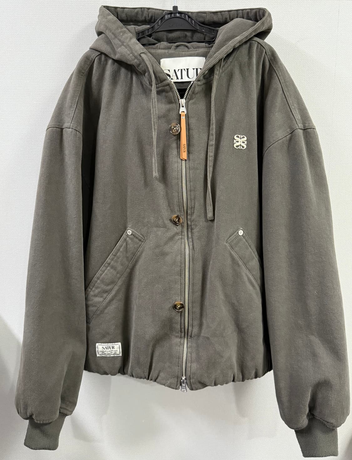 [M] 세터 패디드 후드 자켓 차콜 그레이 상품이미지1