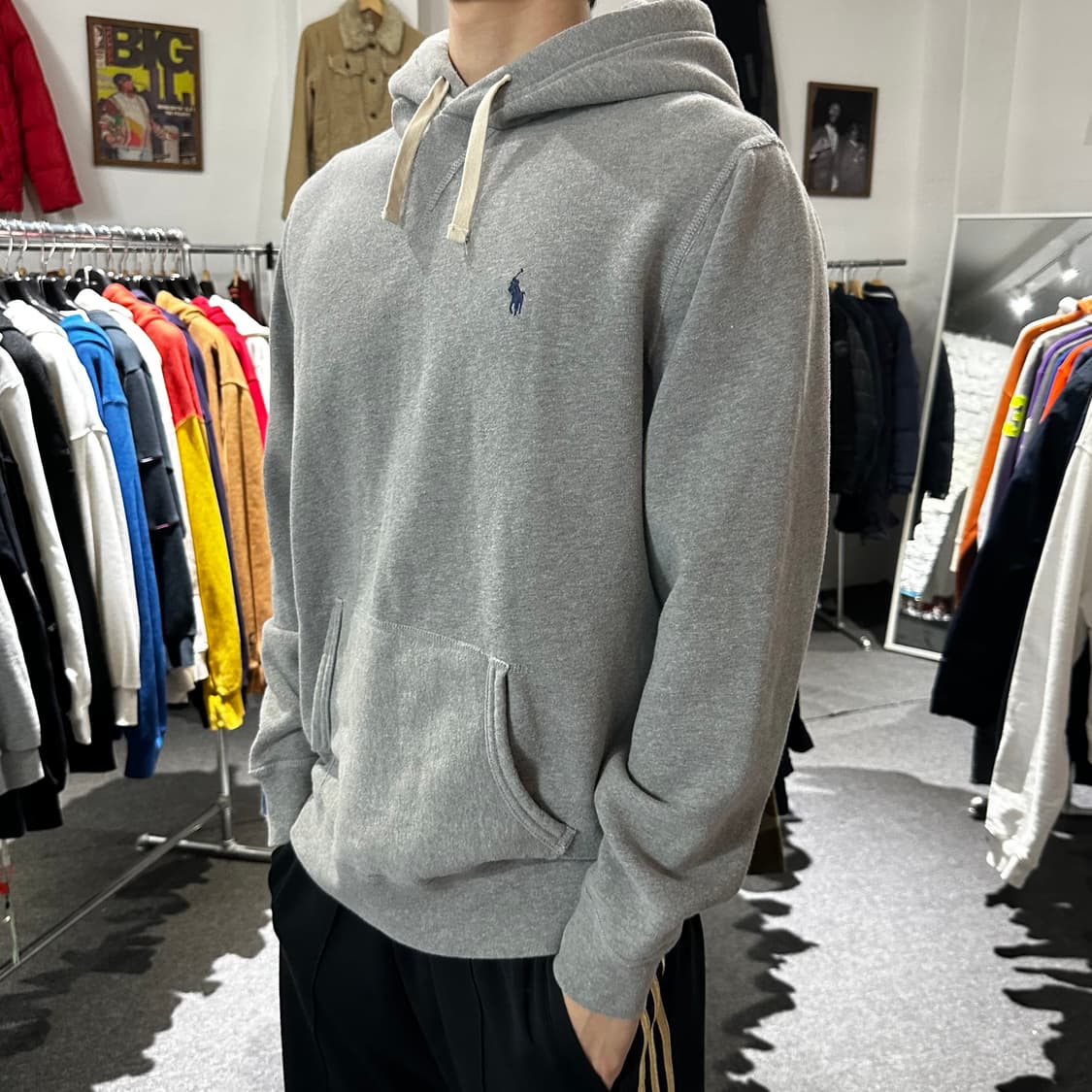 폴로 랄프로렌 그레이 후드티 상품이미지5