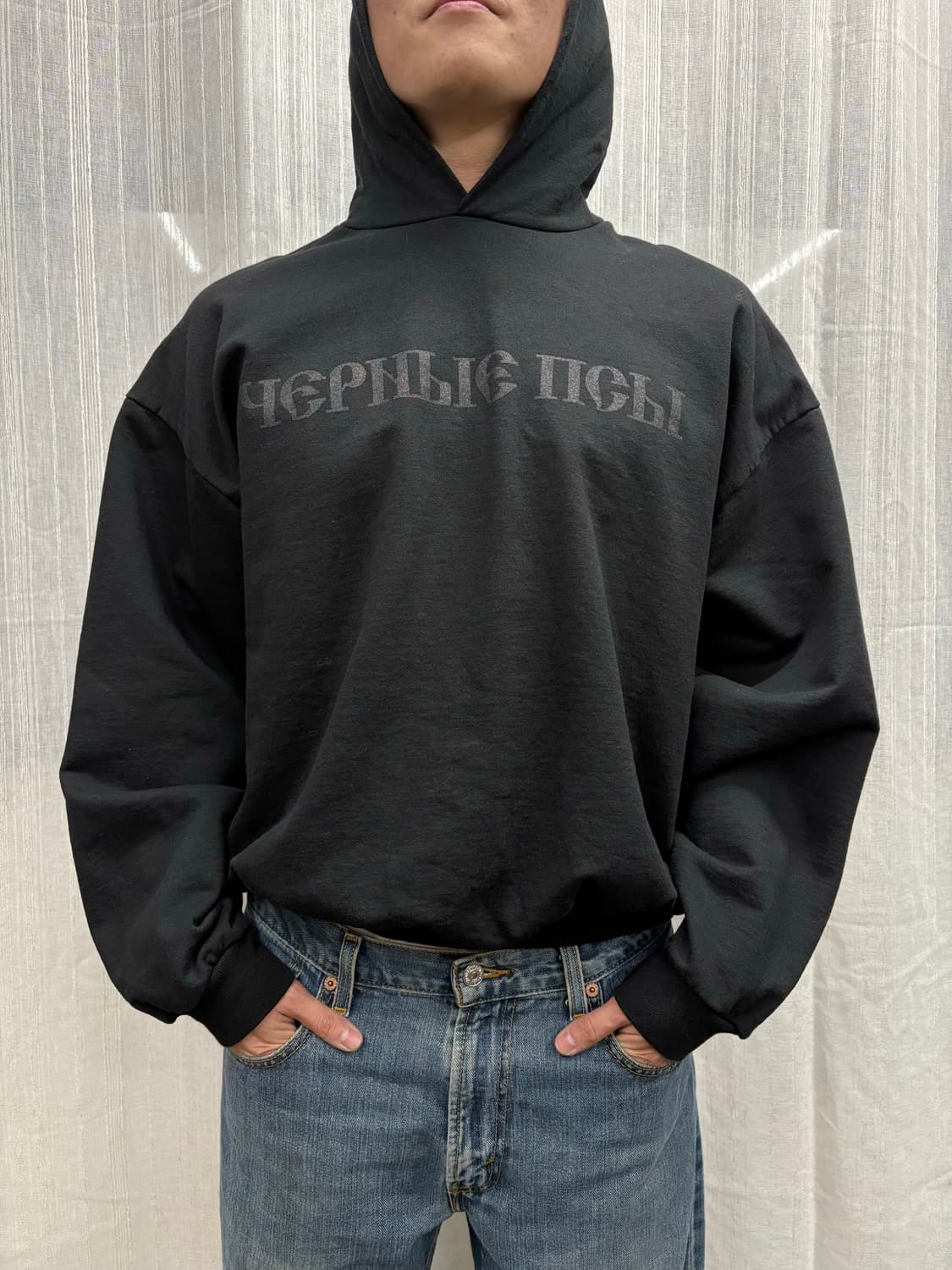 Yeezy x Gosha 이지 고샤 YZY 블랙 독스 후드티 상품이미지1