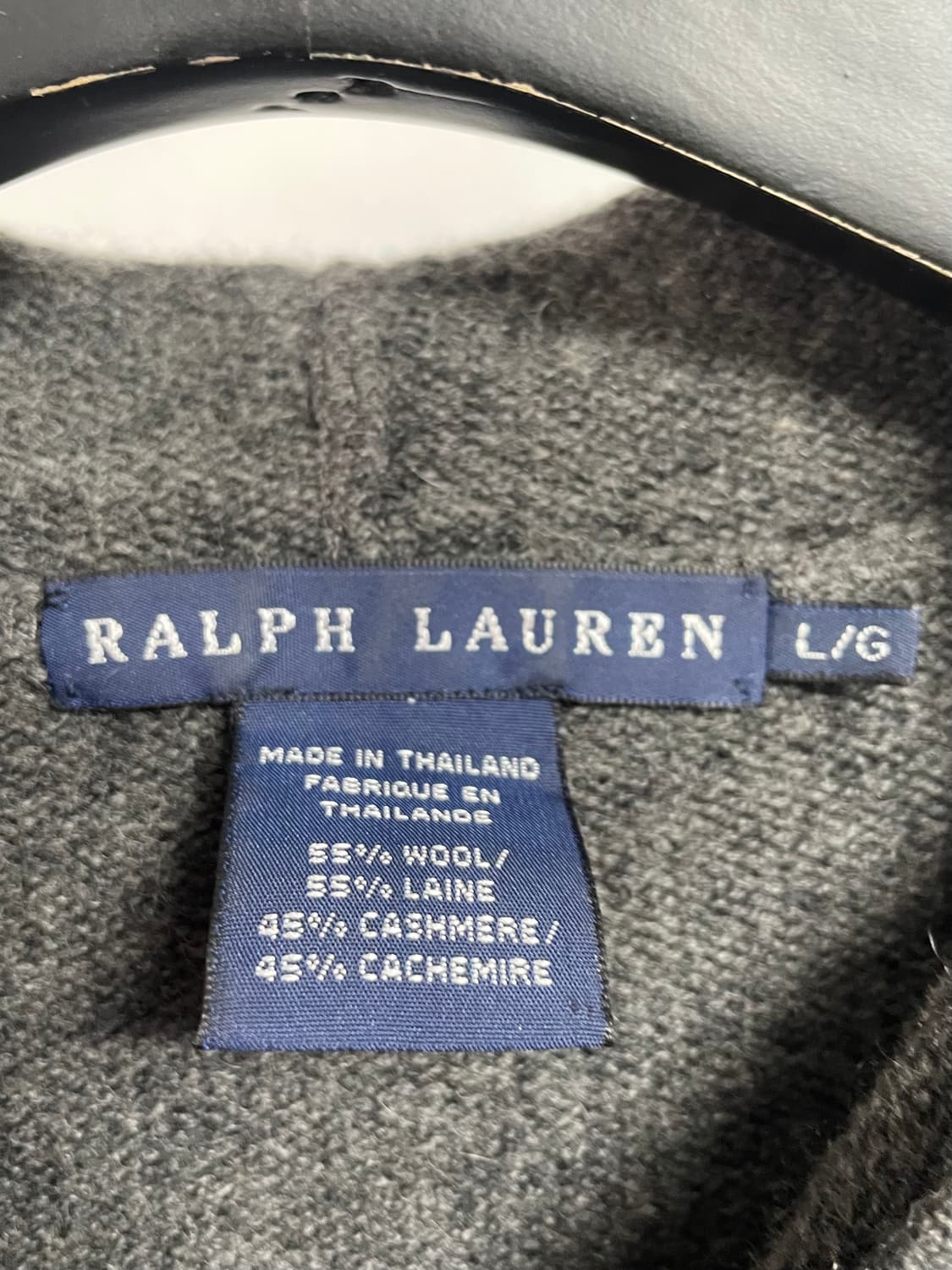 폴로 랄프로렌 캐시미어 크롭 후드 니트집업 (on.551) 상품이미지4