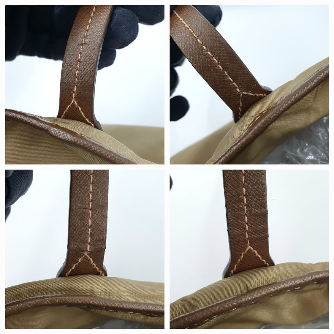 프라다 리나일론 금장 카키 쇼퍼백 숄더백 상품이미지7