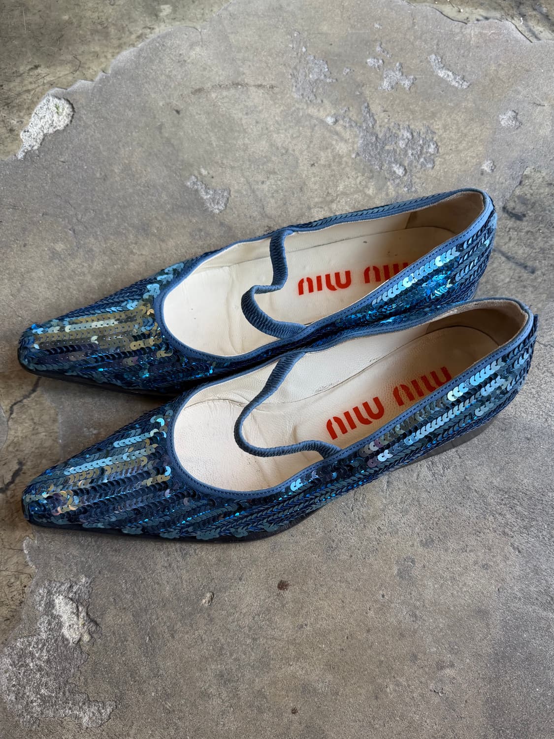 90s miu miu Sequin Stiletto Mary Janes 상품이미지3