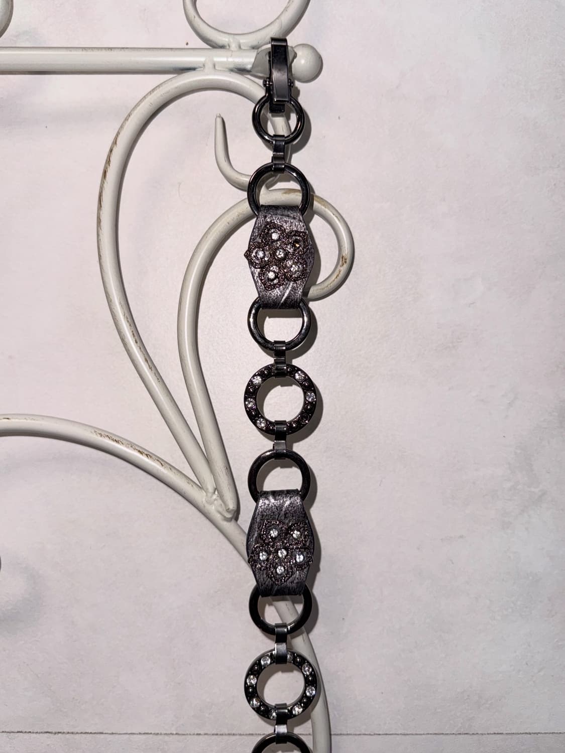 Silver oriental flower cubic chain belt  상품이미지5