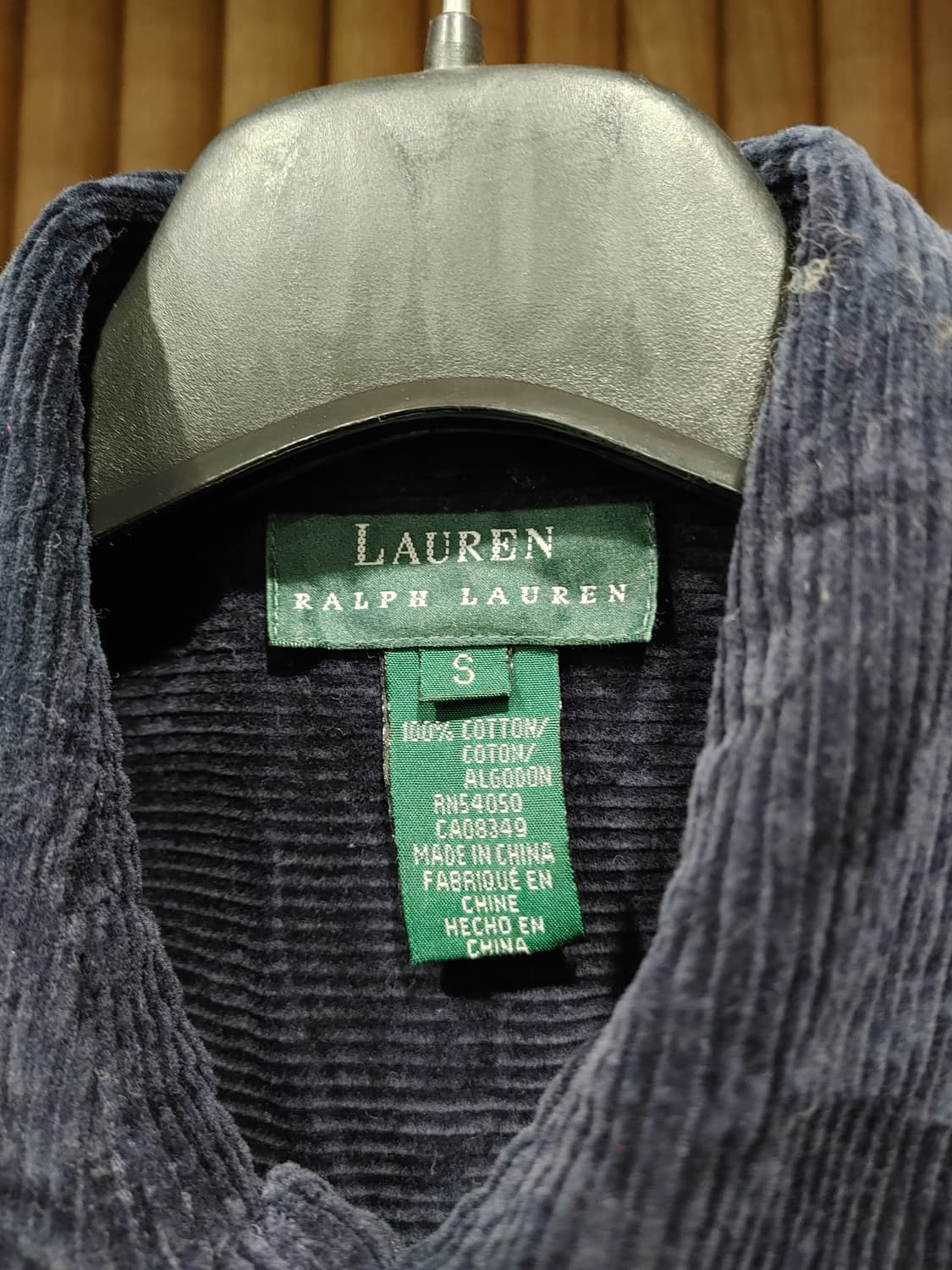 무배) 로렌 랄프로렌 네이비 코듀로이 집업셔츠 - S 상품이미지3