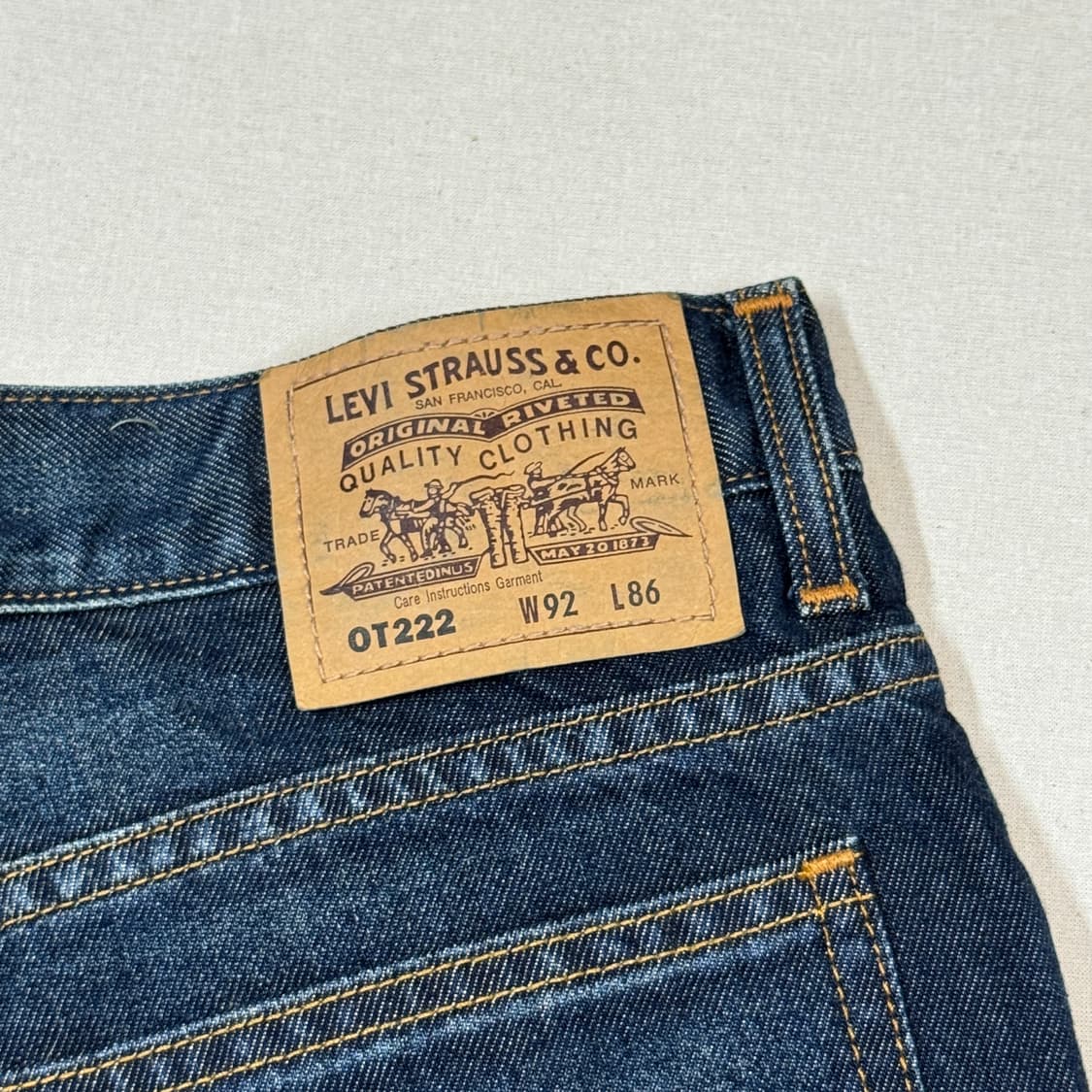 36inch) 리바이스 와이드 스트레이트 핏 워싱 데님 청바지 상품이미지3