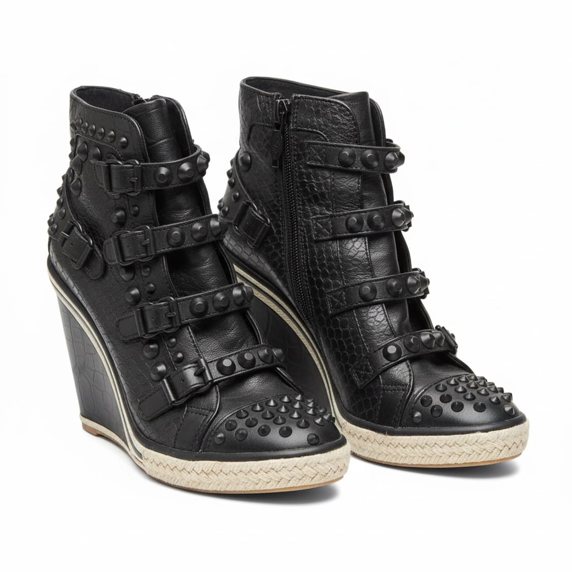 ASH 웨지힐 가죽 앵클 부츠 상품이미지1