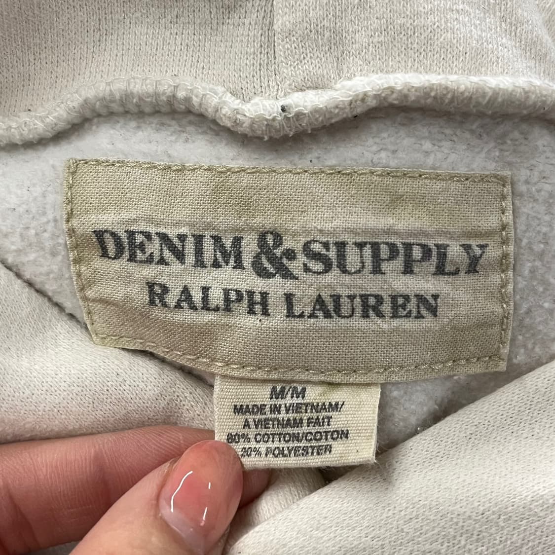 폴로 데님앤서플라이 화이트 후드티 상품이미지5