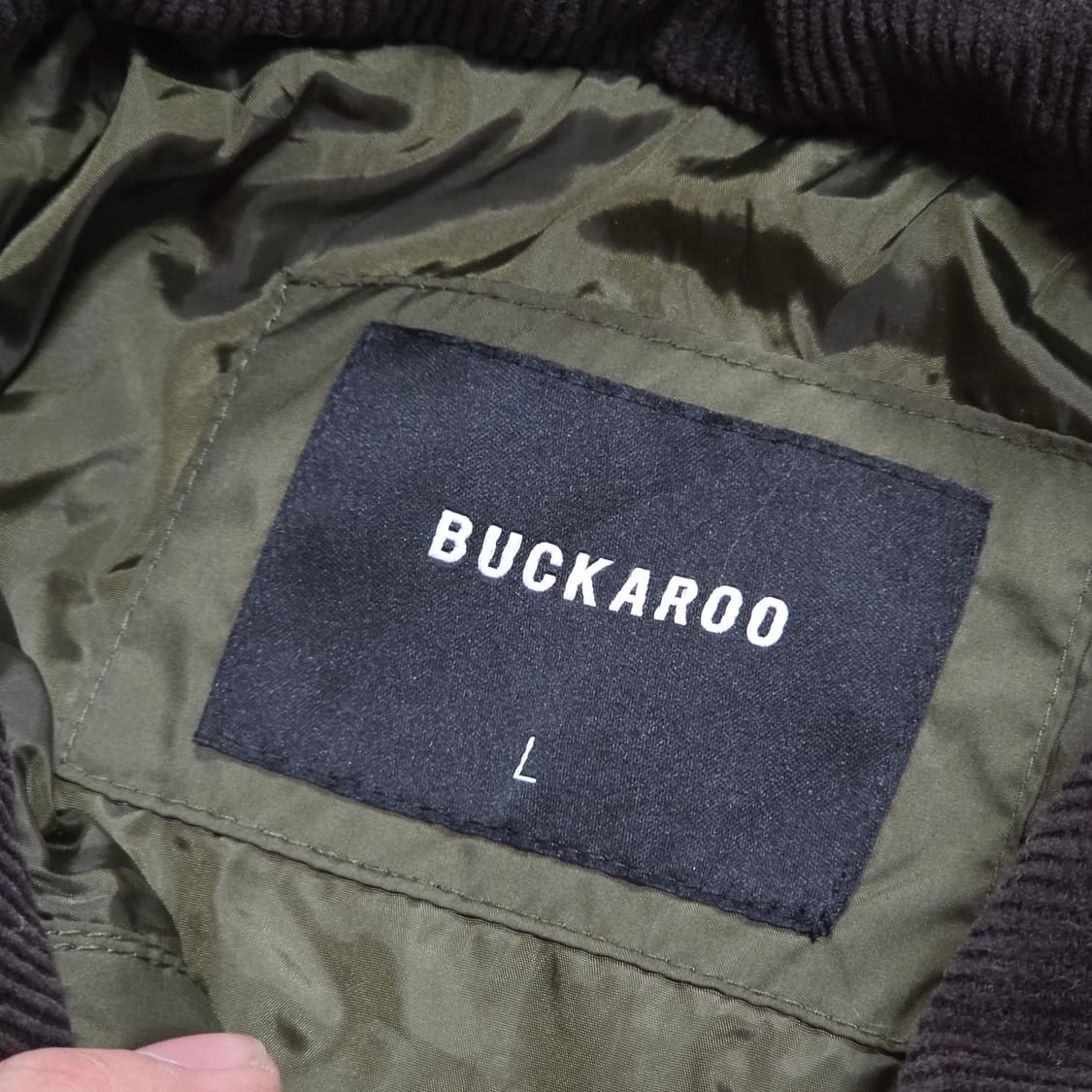 버커루 카키 누빔 덕다운 경량 패딩 자켓 상품이미지8