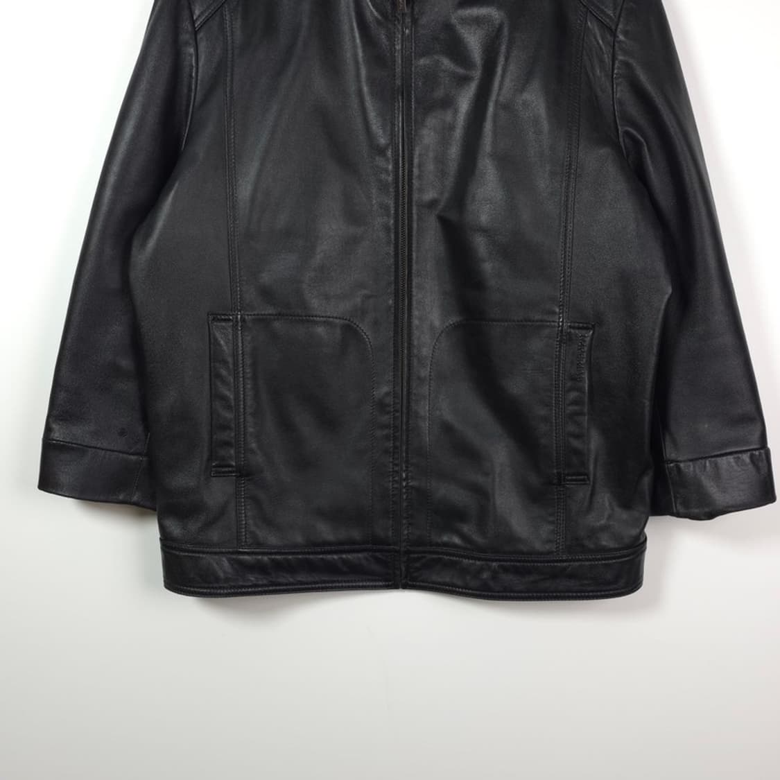 임페리얼 빈티지 블랙 양가죽 점퍼 L 상품이미지4