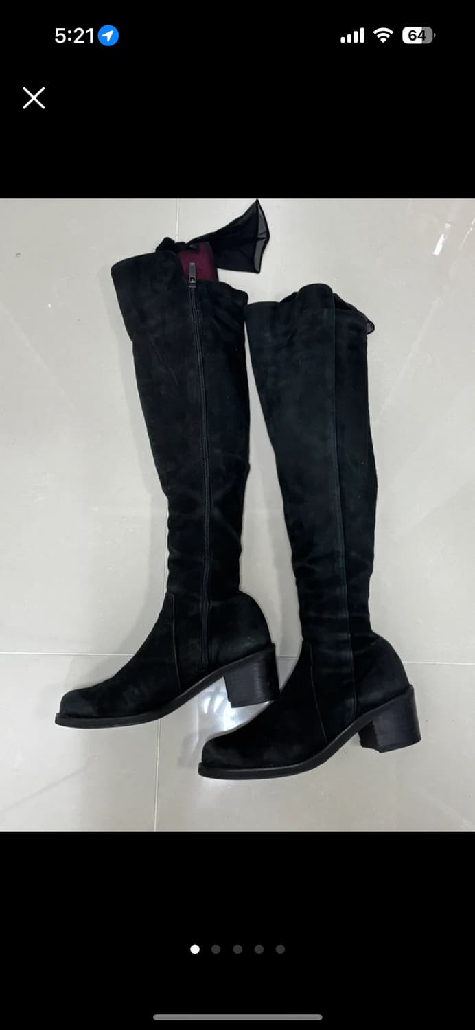 스웨이드 블랙 부츠 245mm 상품이미지1