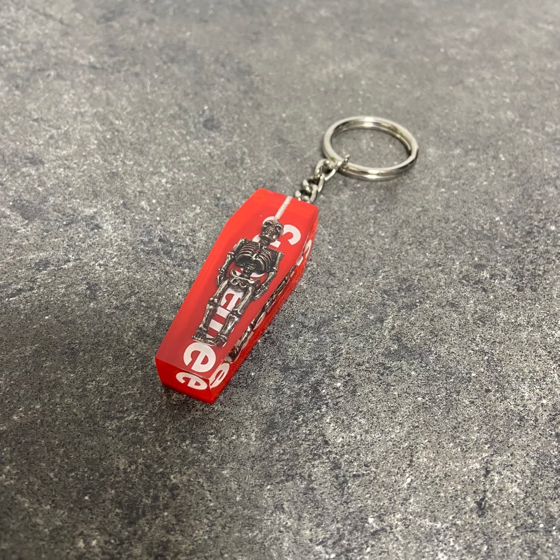 (OS) 슈프림 키체인 키링 키홀더 열쇠고리 스켈레톤 레드 상품이미지1