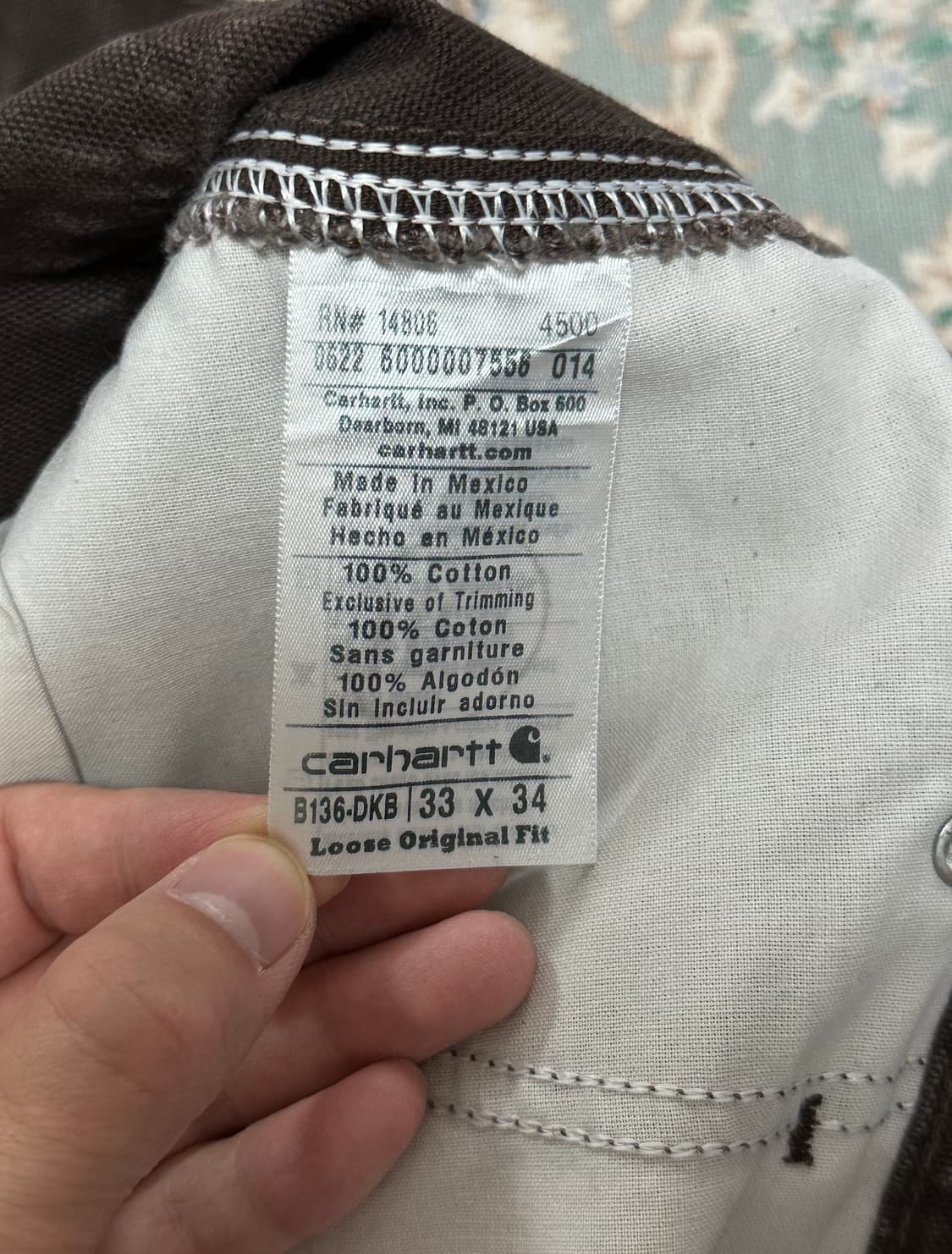 [32] 칼하트 b136 더블니 다크브라운 dkb 상품이미지4